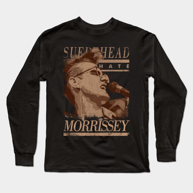 Suedehead Morrissey Long Sleeve T-Shirt by PONGEISM STRIPEYE